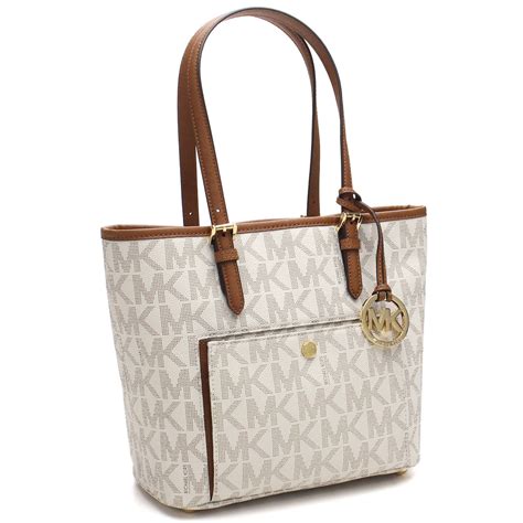 white michael kors brown trim|Michael Kors brown purses.